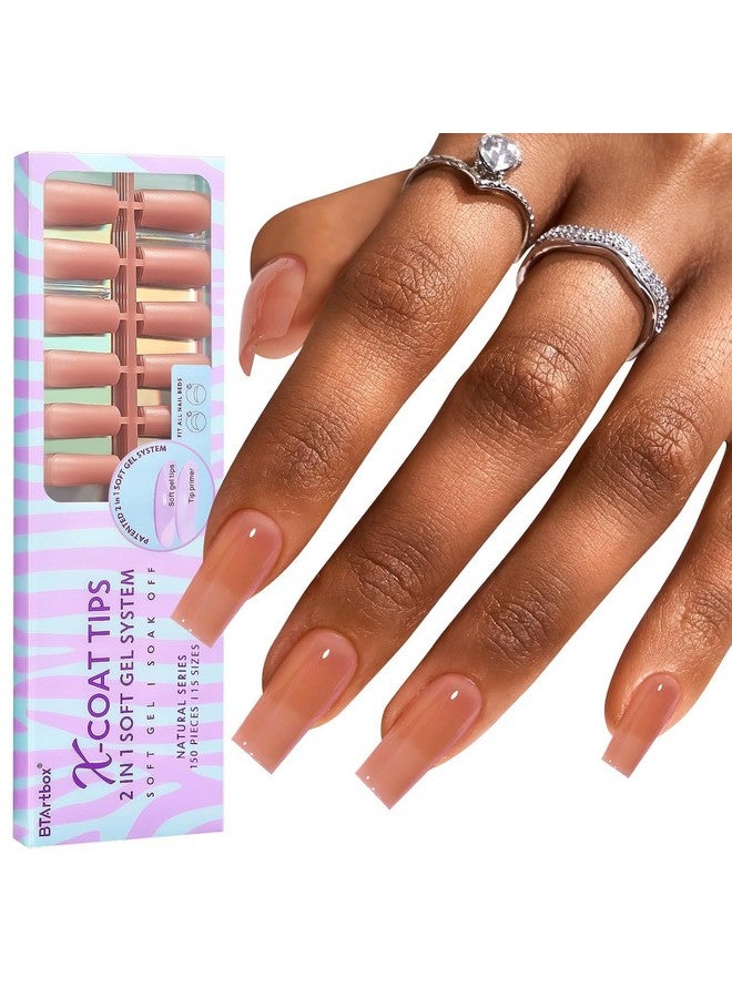بي تي آرت بوكس أطراف أظافر جل ناعمة مربعة من BTArtbox - أظافر صناعية طويلة طبيعية من XCOATTIPS، أطراف أظافر جل مربعة بخطوة واحدة، أظافر صناعية لفن الأظافر بنفسك - Image 1