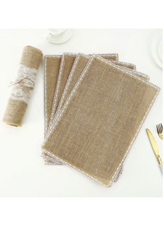 4PCS Lace Jute Placemat