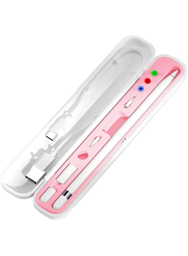 YINVA Pencil Case for Apple Pencil 1st Generation/Apple Pencil 2nd Generation Case Holder, Pen Accessories Storage Case Box Cover Design for Apple iPad Pencil Accessories Tips(Pink) - Image 1