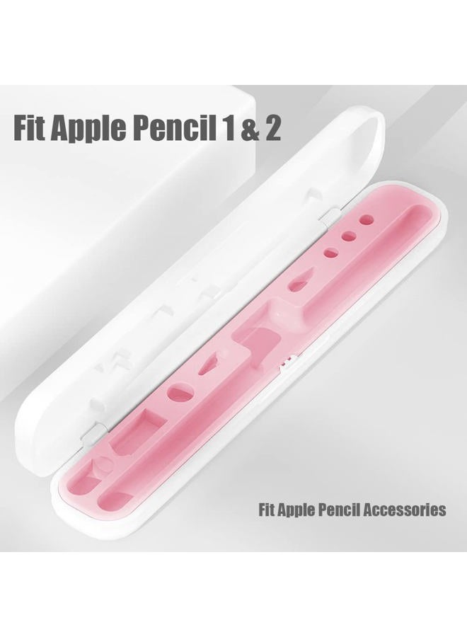 YINVA Pencil Case for Apple Pencil 1st Generation/Apple Pencil 2nd Generation Case Holder, Pen Accessories Storage Case Box Cover Design for Apple iPad Pencil Accessories Tips(Pink) - Image 2