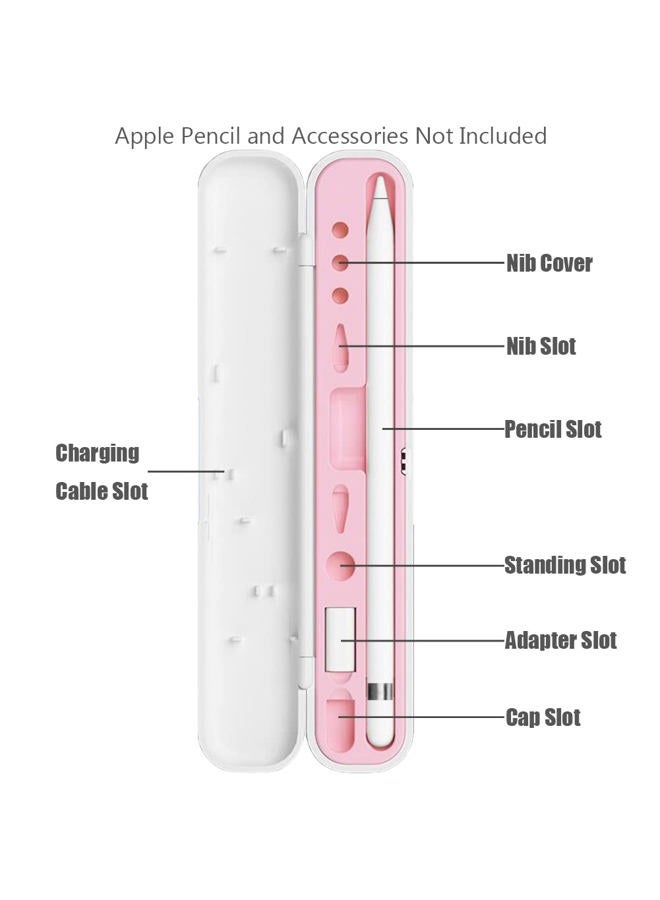 YINVA Pencil Case for Apple Pencil 1st Generation/Apple Pencil 2nd Generation Case Holder, Pen Accessories Storage Case Box Cover Design for Apple iPad Pencil Accessories Tips(Pink) - Image 3