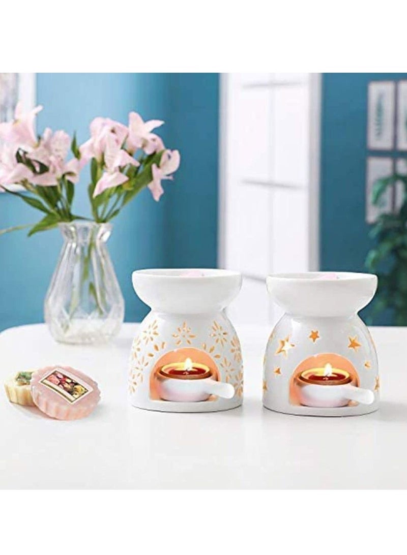 NIBEMINENT Ceramic Aroma Burner Diffuser with Candle Holder  - Image 3