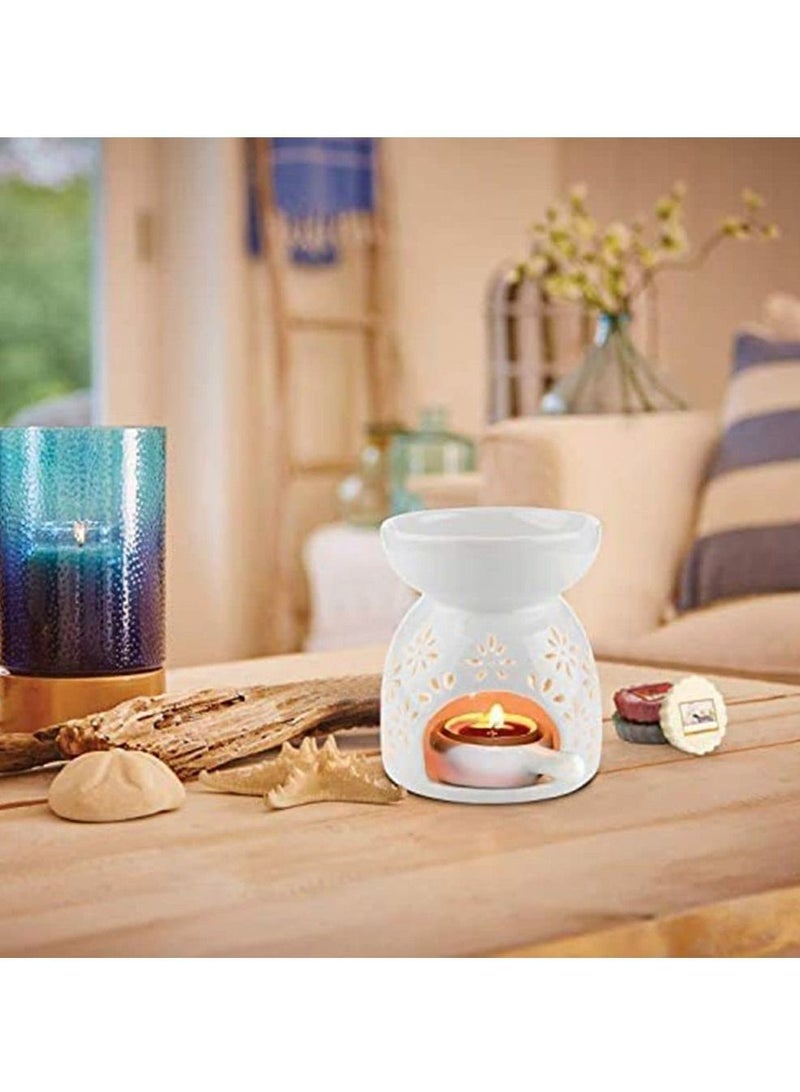 NIBEMINENT Ceramic Aroma Burner Diffuser with Candle Holder  - Image 2