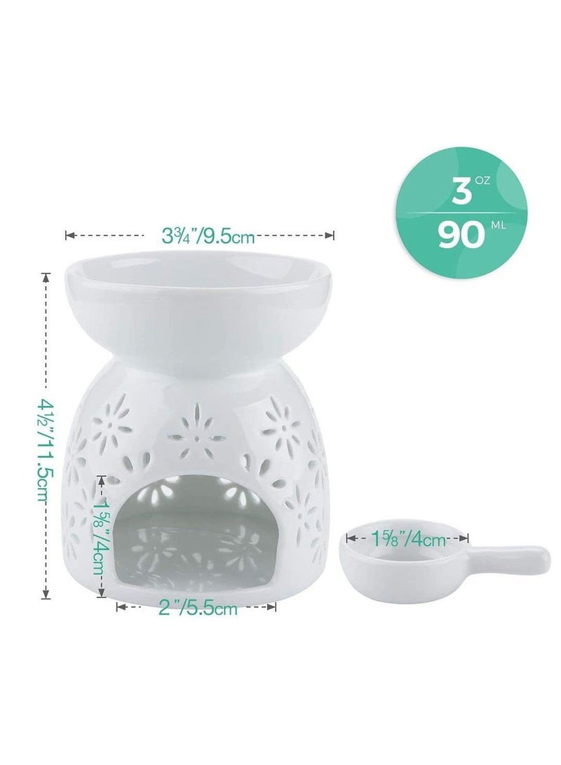 NIBEMINENT Ceramic Aroma Burner Diffuser with Candle Holder  - Image 5