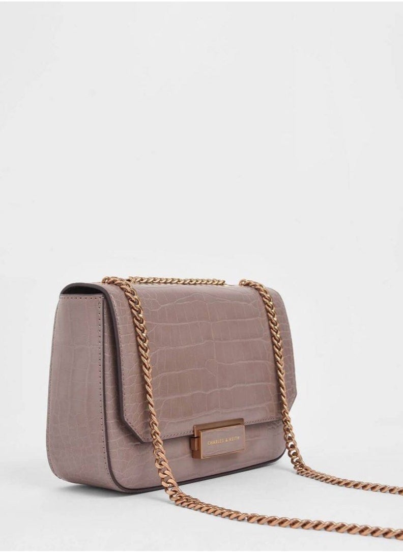 Charles & Keith Charles & keith classic metal chain crossbody bag  - Image 2