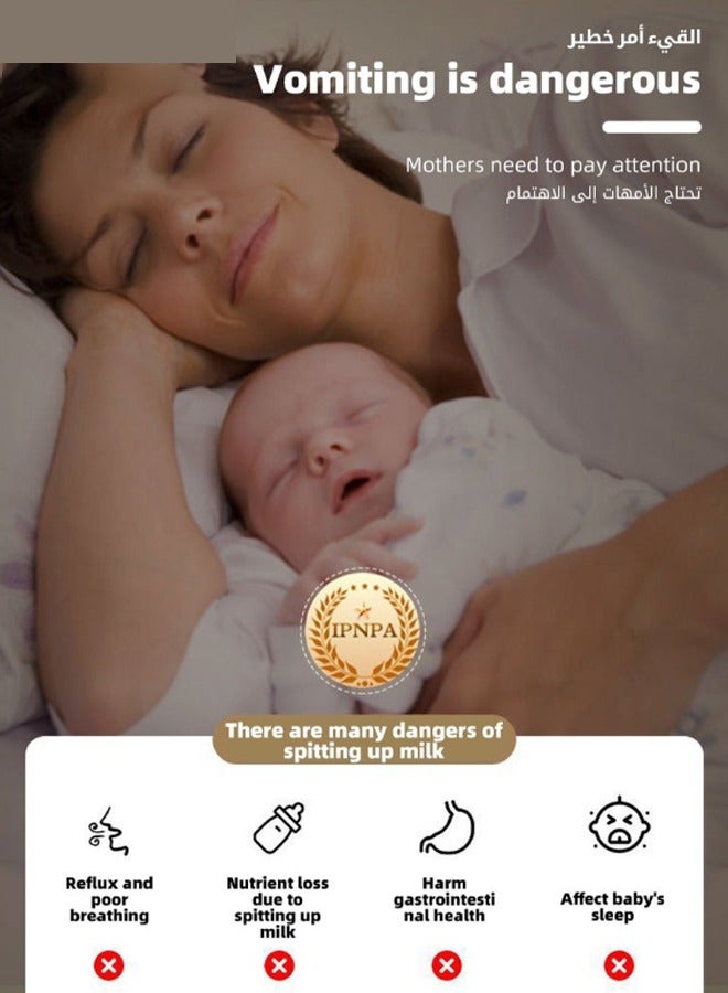 Adjustable 15-30 Degree Incline Baby Nursery Pillow with Removeable Breastfeeding Pillows, Anti-Vomit Milk Crib Wedge for Newborn Infant, Ideal Toddler Bedding Headrest for Better Night’s Sleep  - Image 3