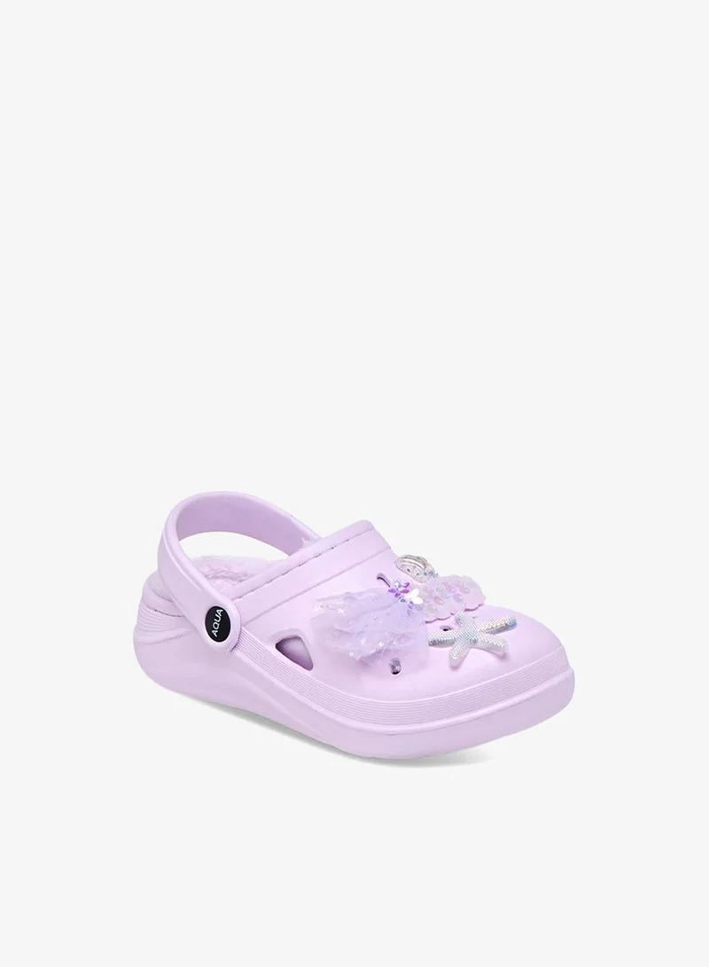 أكوا شباشب حورية البحر بتفاصيل فرو وحزام خلفي