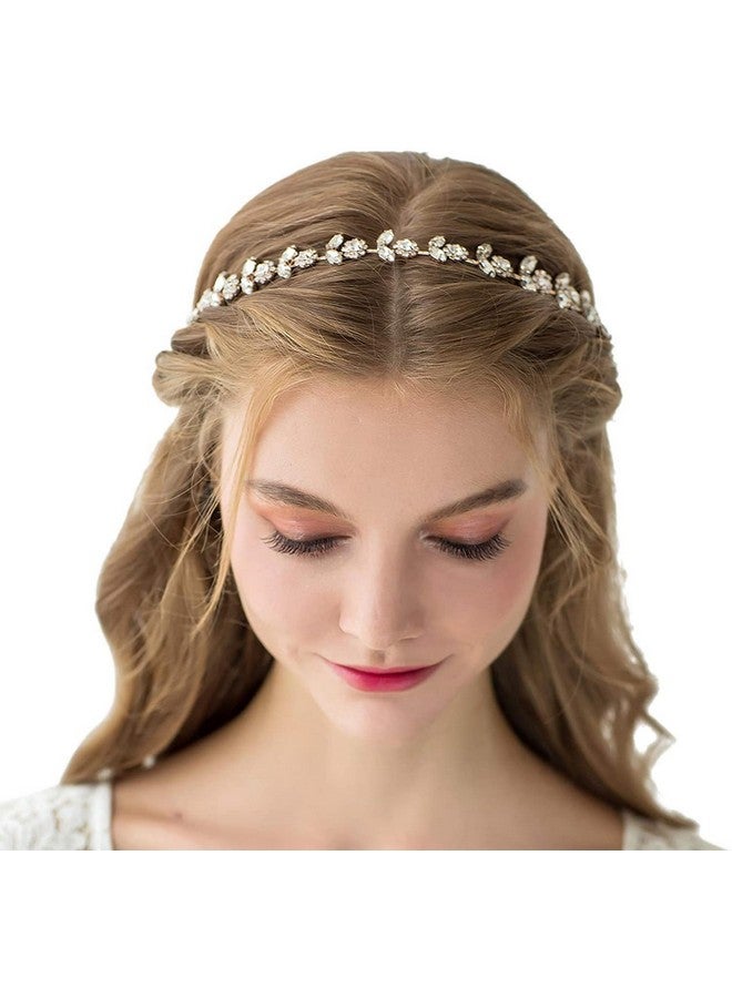 ووفوووفو غطاء رأس فتاة الزهور للفتيات والمراهقات والنساء، عصابة رأس من الكريستال، تاج الزهور، عصابات شعر، عروس المناولة، تاج الزفاف، إكسسوارات الشعر - Image 1