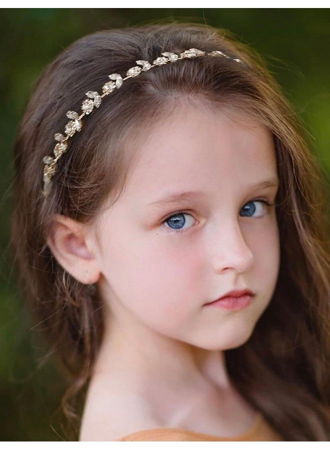 ووفوووفو غطاء رأس فتاة الزهور للفتيات والمراهقات والنساء، عصابة رأس من الكريستال، تاج الزهور، عصابات شعر، عروس المناولة، تاج الزفاف، إكسسوارات الشعر - Image 5