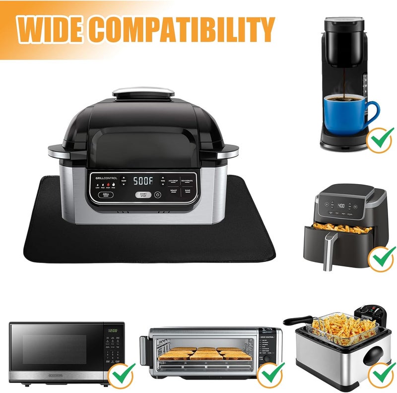 TOHONFOO Heat Resistant Mat for Air Fryer,Deep Fryer,Oven,16x24in Hot Pads for Kitchen Counter Heat Protector,Under Coffee Maker Mats for Quartz Countertop Protector,Deep Fryer Coffee Machine Accessories - Image 4