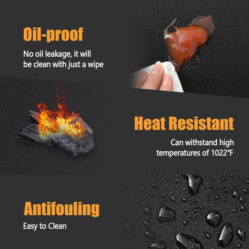 TOHONFOO Heat Resistant Mat for Air Fryer,Deep Fryer,Oven,16x24in Hot Pads for Kitchen Counter Heat Protector,Under Coffee Maker Mats for Quartz Countertop Protector,Deep Fryer Coffee Machine Accessories - Image 3