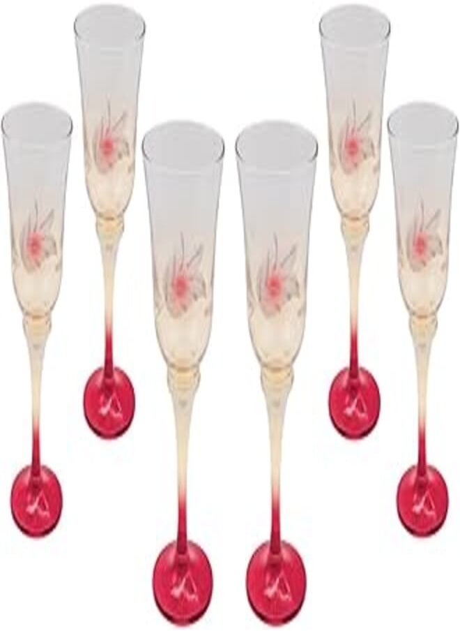 segaey Segaey Turkish RESITAL VIRGINIA Glass 001544/6 Pcs/Elegant design, Trusted Brand, Attractive shape of Sparkling Drink, Smoothies, Juices, Cocktails/High Quality Materials 