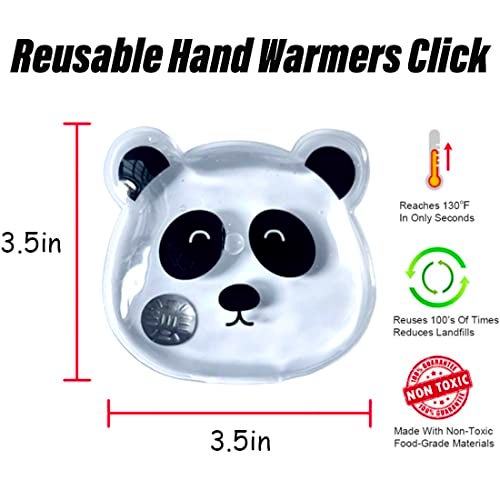 coldchill Reusable Click Instant Heat Packs, Pocket Hand Warmers, Snap It Hot/Cold Gel Heating Pad for Adults & Kids, Instant Hot Pad, Hot Compress, Hand Click Gel Warmers for Body (4 Pandas) - Image 3