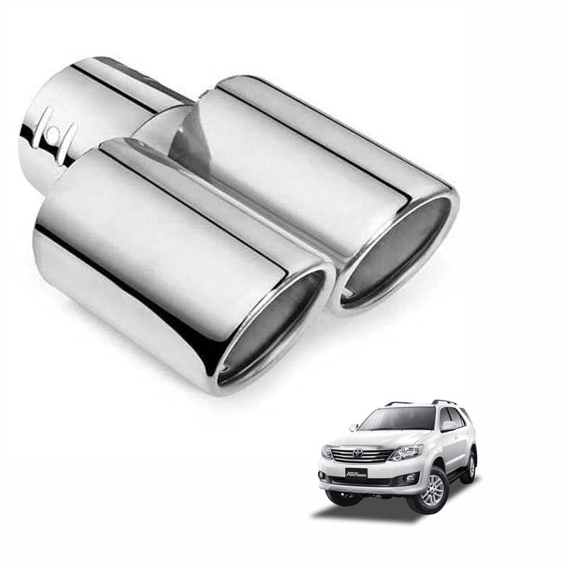 Asryd Dual Silencer Exhaust Tip Pipe Rustproof Stainless Steel Muffler Tail End Outlet 1Pcs For Toyota Hyryder