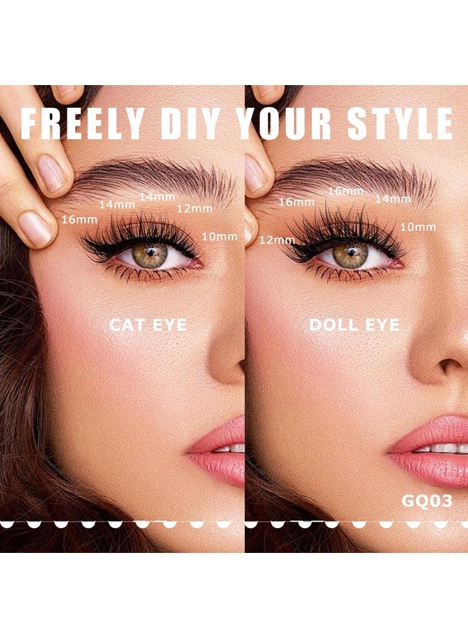 جاكي مجموعة رموش من Lash Clusters 120 قطعة C Curl رموش فردية وصلة رموش Wispy Cluster بطول مختلط 1016 مم رموش عنقودية ذات مظهر طبيعي (Gq03 C Curl 1016 مم) - Image 2