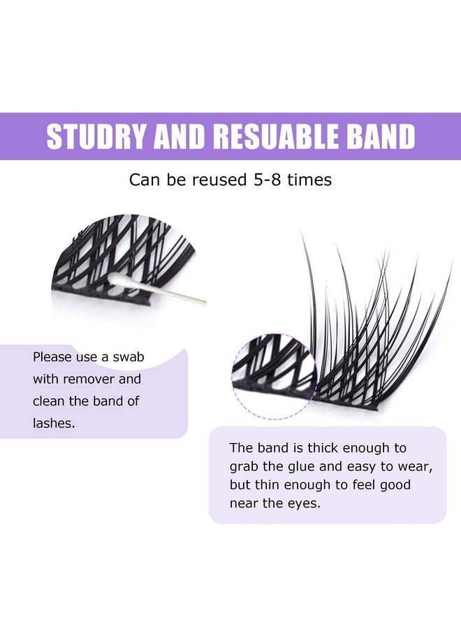 جاكي مجموعة رموش من Lash Clusters 120 قطعة C Curl رموش فردية وصلة رموش Wispy Cluster بطول مختلط 1016 مم رموش عنقودية ذات مظهر طبيعي (Gq03 C Curl 1016 مم) - Image 5