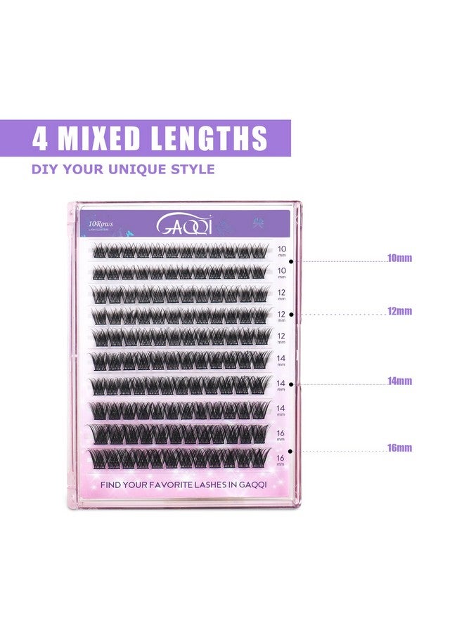 جاكي مجموعة رموش من Lash Clusters 120 قطعة C Curl رموش فردية وصلة رموش Wispy Cluster بطول مختلط 1016 مم رموش عنقودية ذات مظهر طبيعي (Gq03 C Curl 1016 مم) - Image 3