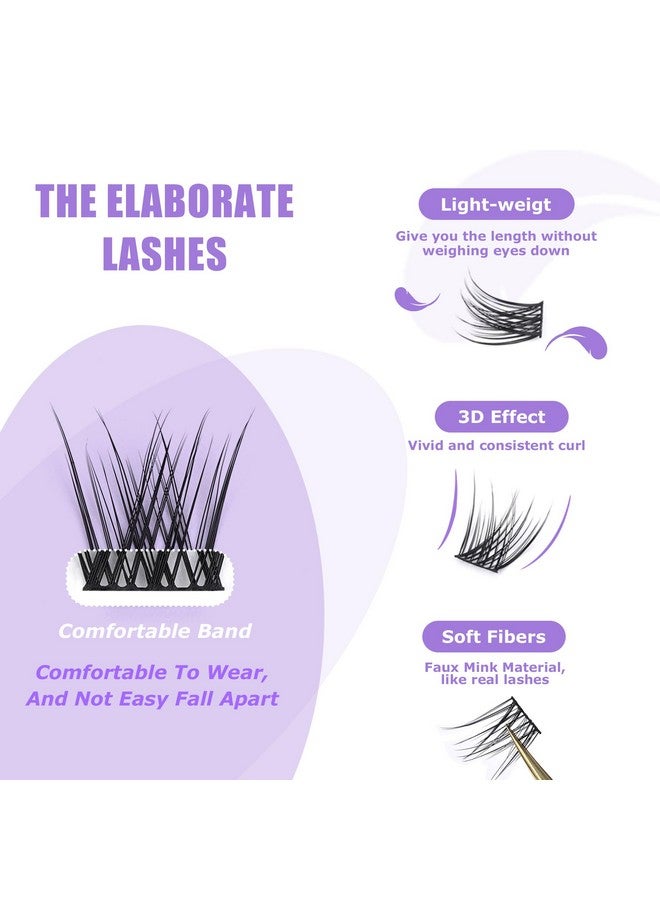 جاكي مجموعة رموش من Lash Clusters 120 قطعة C Curl رموش فردية وصلة رموش Wispy Cluster بطول مختلط 1016 مم رموش عنقودية ذات مظهر طبيعي (Gq03 C Curl 1016 مم) - Image 4
