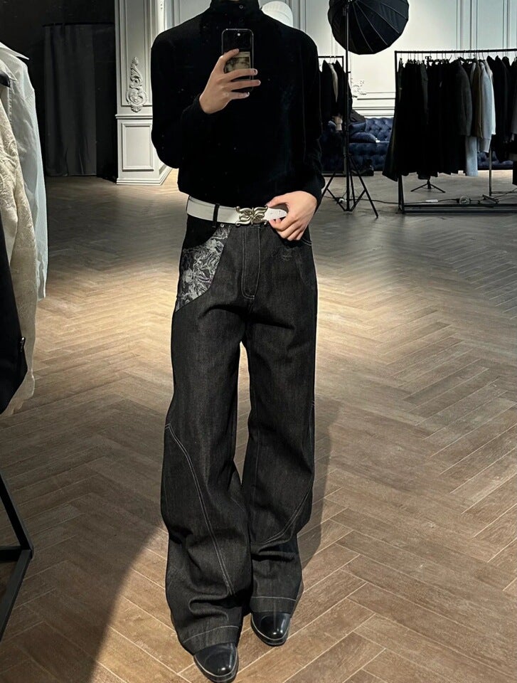 Unisex Casual Daily Denim Jeans - Image 1