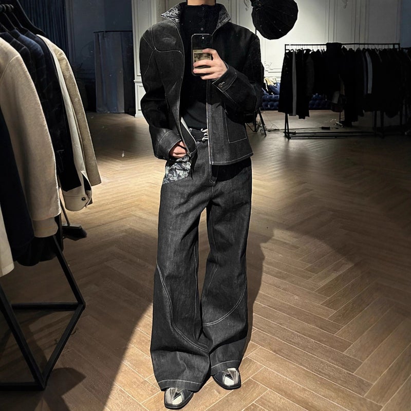 Unisex Casual Daily Denim Jeans - Image 4