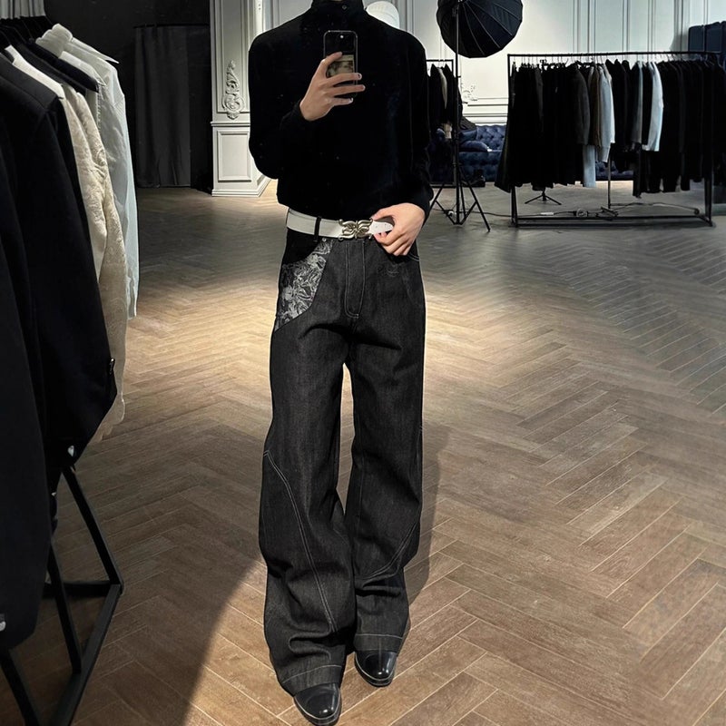 Unisex Casual Daily Denim Jeans - Image 2