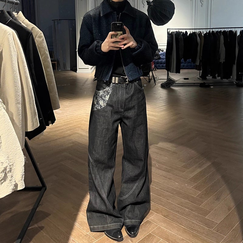 Unisex Casual Daily Denim Jeans - Image 3