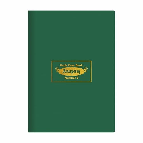 Anupam Bank Pass Book No. 5 (17.5cm x 12.5cm) Premium Robust Material PVC Cover 80 GSM Payment Record Book 160 Pages Book - Image 1