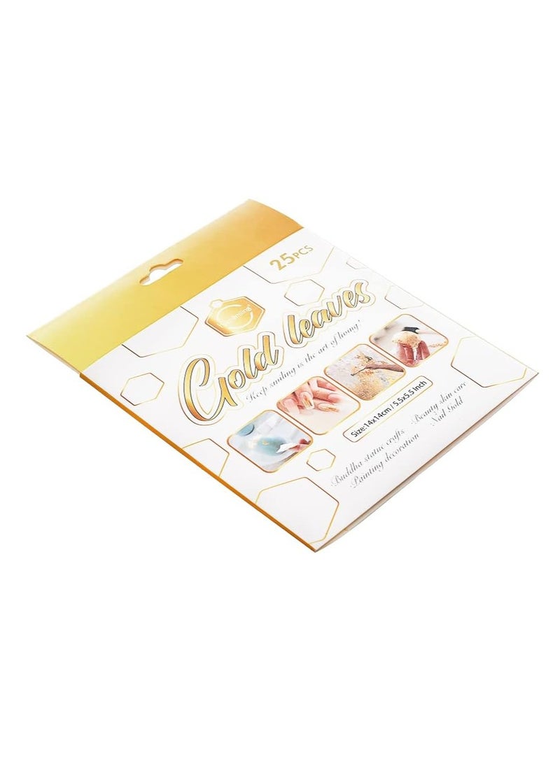 Keep Smiling Leaves Gold Foil Flakes for Resin - 25 sheets - No:SJB-0003G - Image 2