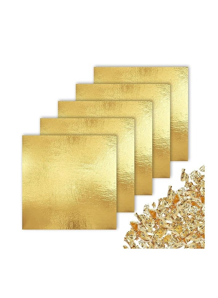 Keep Smiling Leaves Gold Foil Flakes for Resin - 25 sheets - No:SJB-0003G - Image 5