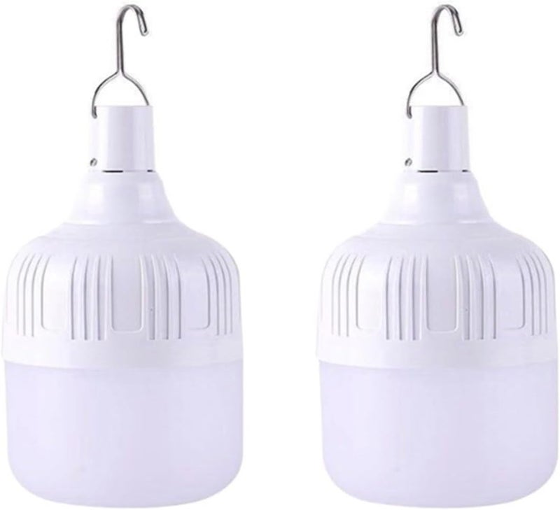 1-8pcs Portable Outdoor Camping Lights USB Rechargeable lamp LED Emergency Bulb Hook High Power Tents Lantern(120W,RGB) - Image 1