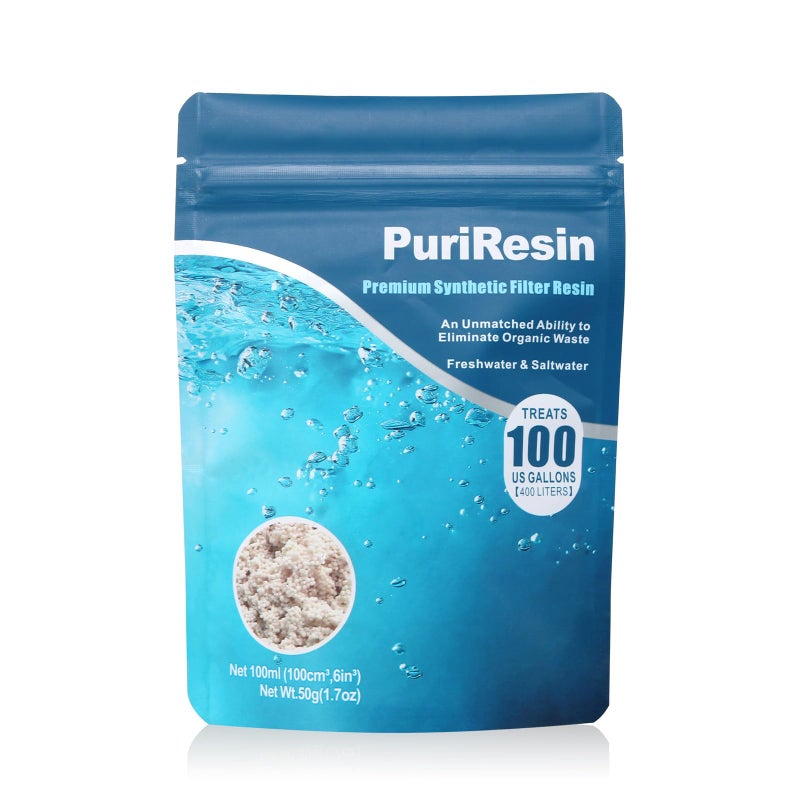IOAOI PuriResin Aquarium Filter Media, Organic Filtration Resin, for Freshwater and Saltwater Fish Tank, Removes Driftwood Tannins, 100 ml - Image 1