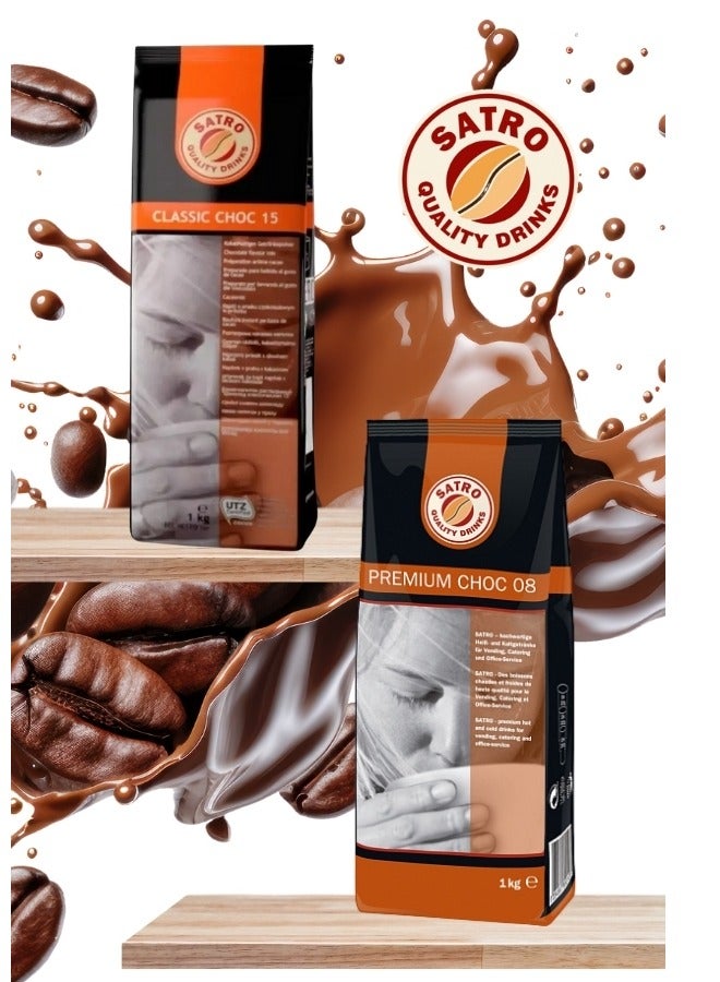 SATRO Combo Pack: Satro Choco Powder 15 & Choco Powder 08 – Perfect for Coffee Machines - Image 1