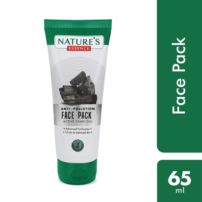 Nature's Essence NATURES ESSENCE Active Charcoal Anti Pollution Face Pack White 50 G  - Image 2