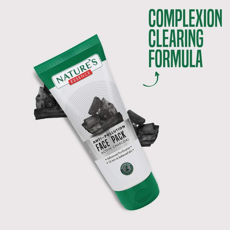 Nature's Essence NATURES ESSENCE Active Charcoal Anti Pollution Face Pack White 50 G  - Image 5