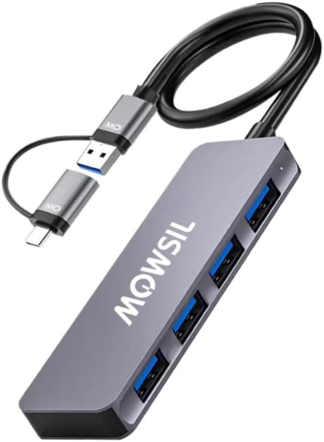 Mowsil 4-Port USB 3.0 Hub, 4 x USB Type A 5 Gbps Ports - Image 1