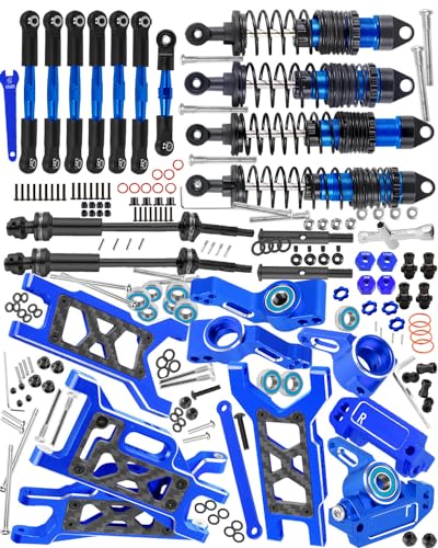 hopsupRC RC for 110 Slash 2WDSlash 2WD VXL Upgrades Parts ShocksDrive Shaft CVDFront Rear Suspension A ArmsCaster BlockSteering BlocksRear Stub Axle CarriersTurnbuckles Camber LinkNavy Blue - Image 1