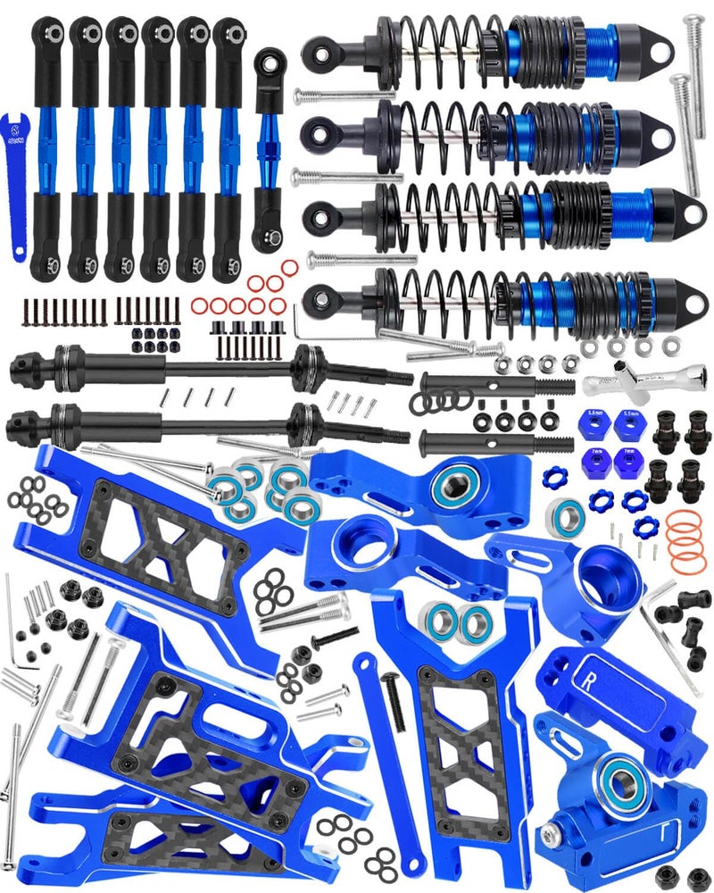 hopsupRC RC for 110 Slash 2WDSlash 2WD VXL Upgrades Parts ShocksDrive Shaft CVDFront Rear Suspension A ArmsCaster BlockSteering BlocksRear Stub Axle CarriersTurnbuckles Camber LinkNavy Blue - Image 2