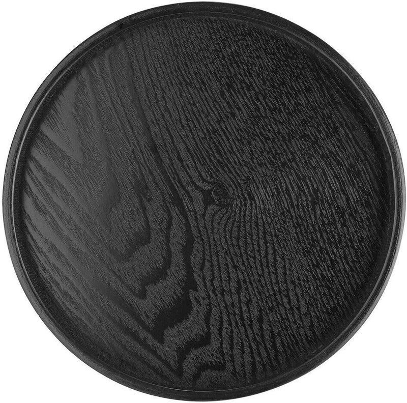 comfrt 30cm Round Wood Wood Serving Tray for Tea Coffee Food Place Plate Restaurant - Image 1