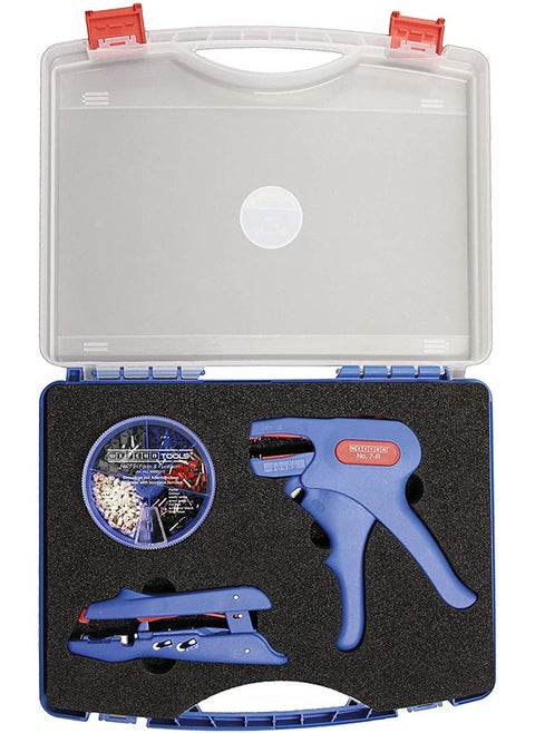 Crimp Set Pro Tool  Case with 2 stripping tools & wire end ferrules  Duo-Crimp No. 300  Wire Stripper No. 7 Magic  Shaker with 400 wire ends (0.5-2.5 mm²)