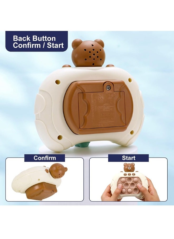 POP Pop Fidget Games for Kids, Decompression Breakthrough Puzzle Game Machine, Push Bubble Pop Puzzle Game, Quick Push Game Console, Push Button Toy for Kids Girl Boy Birthday Gift (Brown Bear)  - Image 4