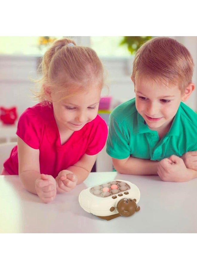 Pop Fidget Games for Kids, Decompression Breakthrough Puzzle Game Machine, Push Bubble Pop Puzzle Game, Quick Push Game Console, Push Button Toy for Kids Girl Boy Birthday Gift (Brown Bear)