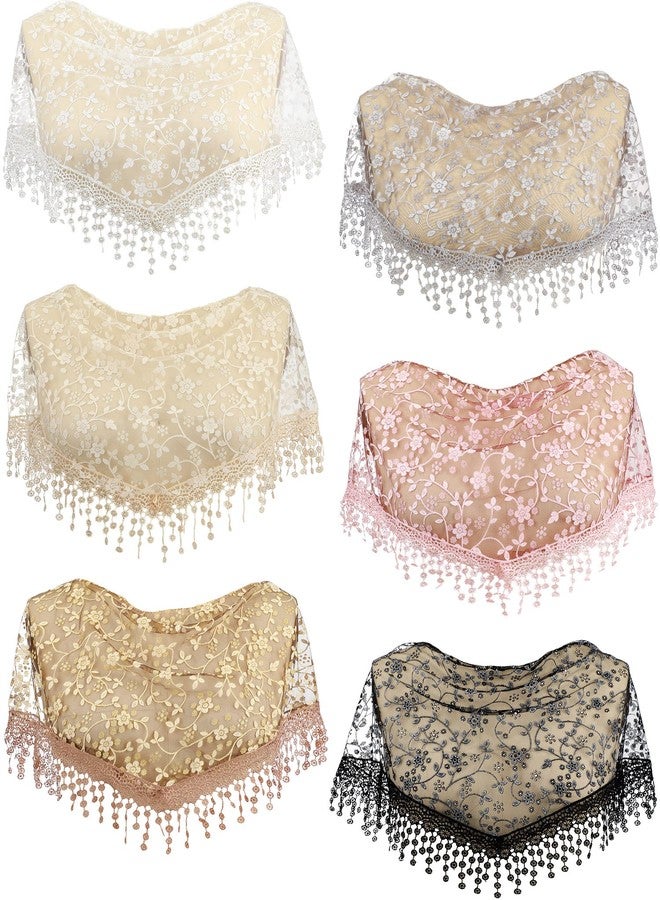 زانماي قطع من طرحات زانماي للكنيسة والقداس الكاثوليكي، طرحات للنساء، مانتيلا مثلثة من الدانتيل الكاثوليكي، وشاح تول مزهر (لون جديد) - Image 1