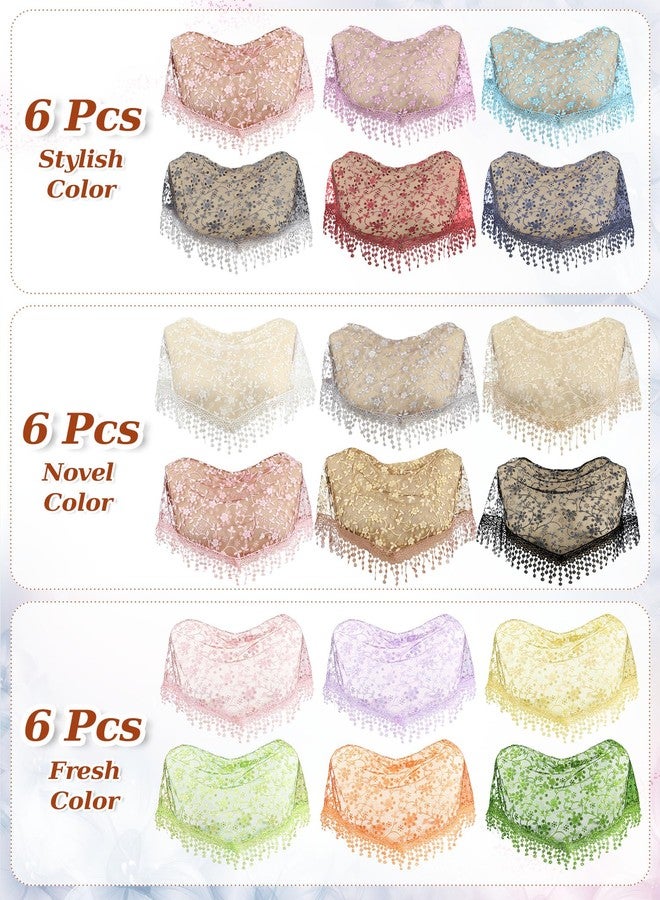 زانماي قطع من طرحات زانماي للكنيسة والقداس الكاثوليكي، طرحات للنساء، مانتيلا مثلثة من الدانتيل الكاثوليكي، وشاح تول مزهر (لون جديد) - Image 2