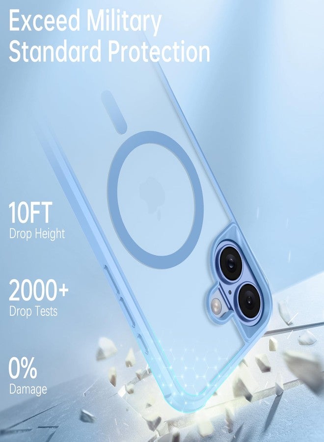 بنتوبين جراب BENTOBEN المغناطيسي لهاتف iPhone 17 (إصدار 2025) [متوافق مع Magsafe] جراب هاتف شفاف غير لامع لهاتف iPhone 17، نحيف، مقاوم للصدمات، شعار بارز، مناسب للرجال والنساء والفتيات والفتيان، لون أزرق ضبابي - Image 4