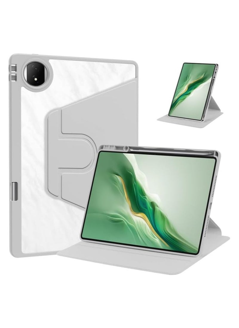General - Clear Case Compatible with Honor MagicPad 2 12.3 Inch 2024,Acrylic Transparent Rotating Protective Case,Multi-View Stand,with Pen Slot,Auto Sleep/Wake - Image 1