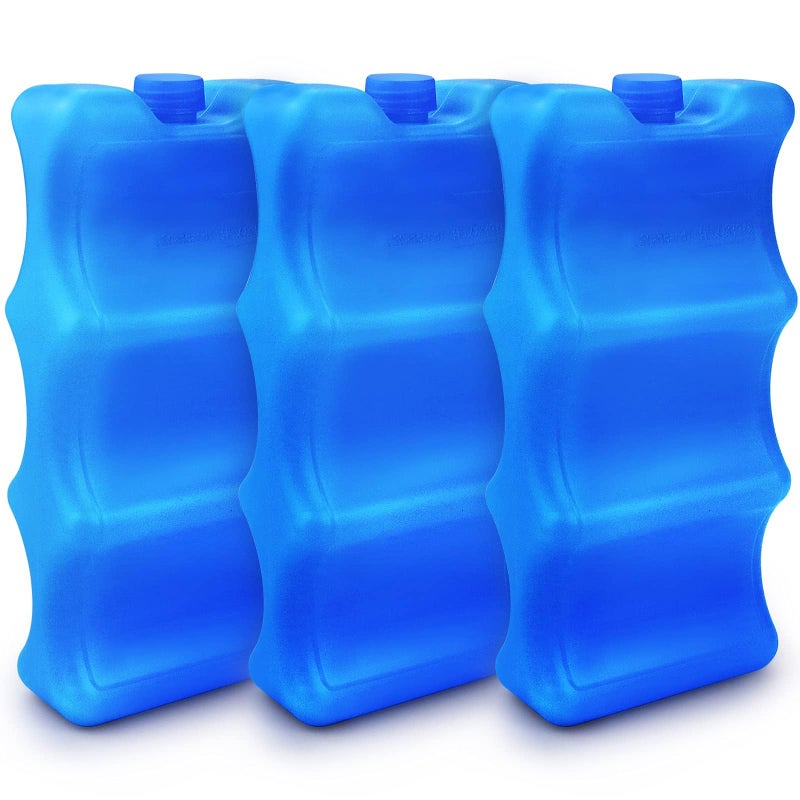 ISUSSER Pack of 3 Reusable Ice Packs for Breastmilk Storage, Bottle Ice Packs for Cool Cooler Bag, Breakfast, Lunch, Baby Bottles, Beer, Camping and Travel - Image 1