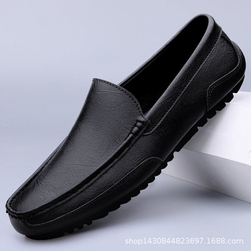 Doudou Shoes Men'S Genuine Leather Shoes Breathable Casual Shoes Korean Style Lazy Shoes Soft Sole Driving Shoes For Men - Image 5