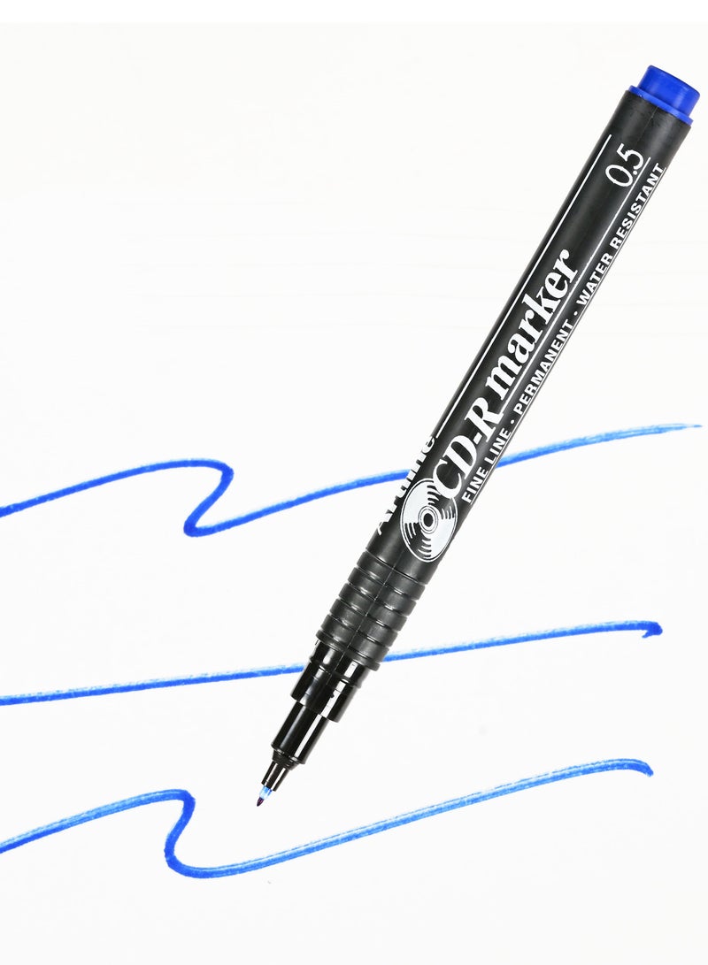 Artline 883 CD-R/DVD Marker in Blister Pack, Fine Line 0.5mm, Color:Blue - ARMK883BL-BP - Image 1