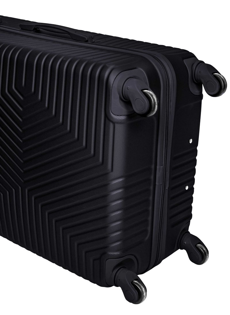 TRAVEL WAY - TrekKit Lightweight Luggage Trolley Set of 2 Bag - 2 Sizes Hardshell Suitcase Spinner Luggage for Travel | ABS Luggage with 4 Spinner Wheels (Shine Black, Set of 2) - Image 1