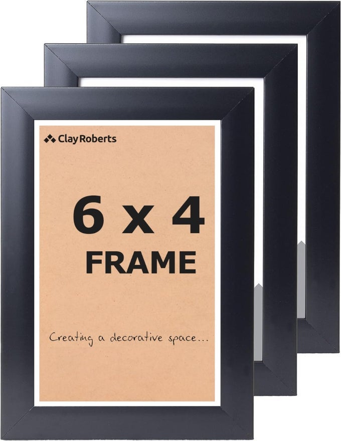 PICTURE FRAME 6 X 4 BLACK PACK OF 3 FREESTANDING AND WALL MOUNTABLE 10 X 15 CM 6X4 PICTURE FRAMES BLACK 6X4 PHOTO FRAMES 4X6 PHOTO COLLAGE GALLERY DISPLAY
